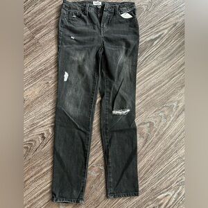 RSQ low rise girlfriend style jeans black size 12